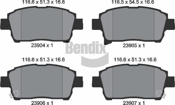 BENDIX Braking BPD2062 - Kit de plaquettes de frein, frein à disque cwaw.fr