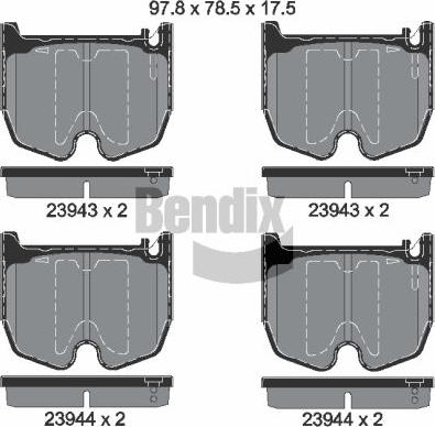 BENDIX Braking BPD2067 - Kit de plaquettes de frein, frein à disque cwaw.fr