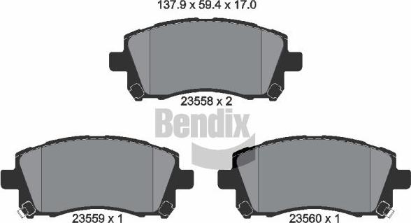 BENDIX Braking BPD2009 - Kit de plaquettes de frein, frein à disque cwaw.fr