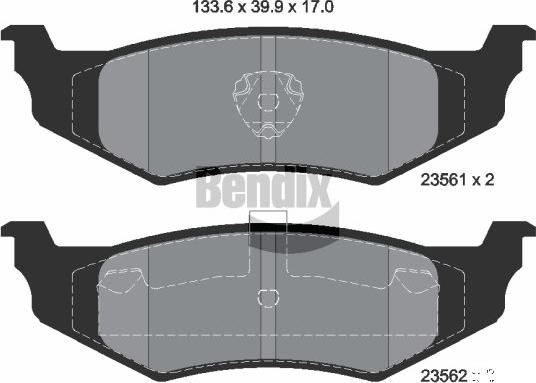 BENDIX Braking BPD2010 - Kit de plaquettes de frein, frein à disque cwaw.fr