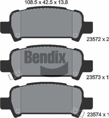 BENDIX Braking BPD2011 - Kit de plaquettes de frein, frein à disque cwaw.fr