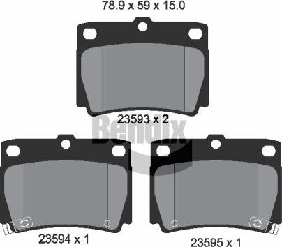 BENDIX Braking BPD2017 - Kit de plaquettes de frein, frein à disque cwaw.fr