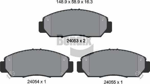 BENDIX Braking BPD2084 - Kit de plaquettes de frein, frein à disque cwaw.fr