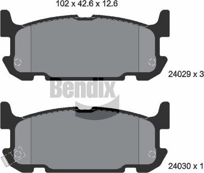 BENDIX Braking BPD2080 - Kit de plaquettes de frein, frein à disque cwaw.fr