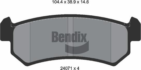 BENDIX Braking BPD2088 - Kit de plaquettes de frein, frein à disque cwaw.fr