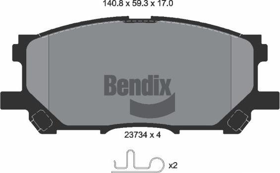 BENDIX Braking BPD2031 - Kit de plaquettes de frein, frein à disque cwaw.fr