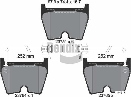 BENDIX Braking BPD2033 - Kit de plaquettes de frein, frein à disque cwaw.fr