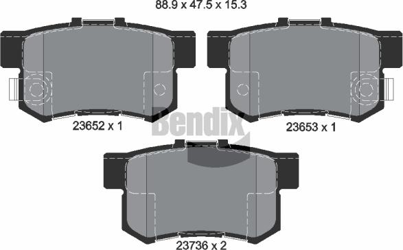 BENDIX Braking BPD2024 - Kit de plaquettes de frein, frein à disque cwaw.fr