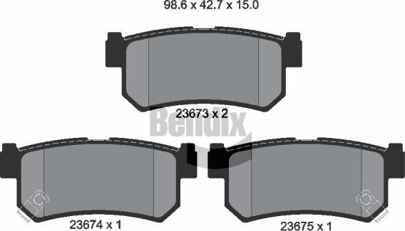 BENDIX Braking BPD2026 - Kit de plaquettes de frein, frein à disque cwaw.fr