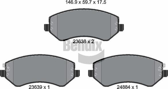 BENDIX Braking BPD2020 - Kit de plaquettes de frein, frein à disque cwaw.fr