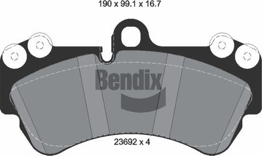 BENDIX Braking BPD2027 - Kit de plaquettes de frein, frein à disque cwaw.fr