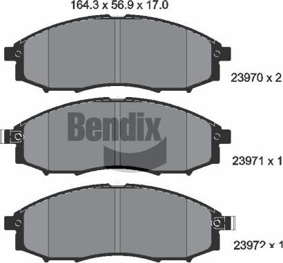 BENDIX Braking BPD2072 - Kit de plaquettes de frein, frein à disque cwaw.fr