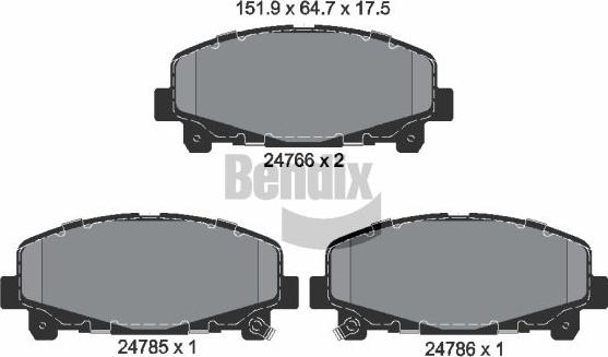 BENDIX Braking BPD2194 - Kit de plaquettes de frein, frein à disque cwaw.fr