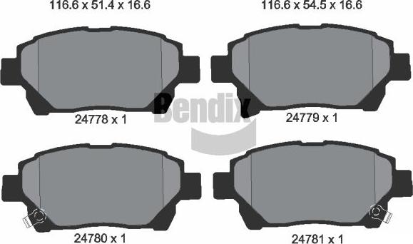 BENDIX Braking BPD2195 - Kit de plaquettes de frein, frein à disque cwaw.fr