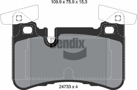 BENDIX Braking BPD2190 - Kit de plaquettes de frein, frein à disque cwaw.fr