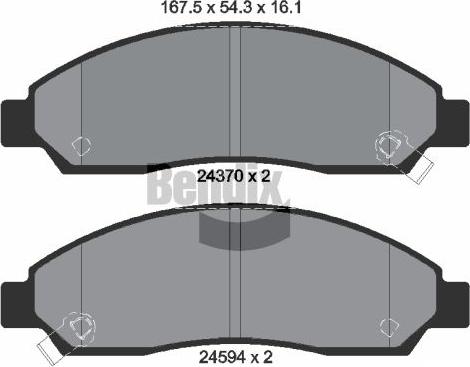 BENDIX Braking BPD2143 - Kit de plaquettes de frein, frein à disque cwaw.fr