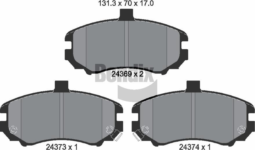 BENDIX Braking BPD2142 - Kit de plaquettes de frein, frein à disque cwaw.fr