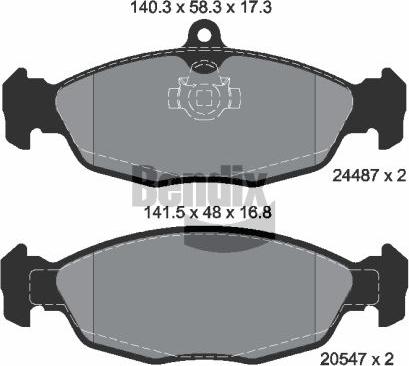 BENDIX Braking BPD2159 - Kit de plaquettes de frein, frein à disque cwaw.fr