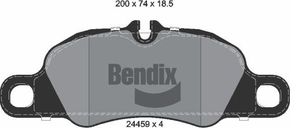 BENDIX Braking BPD2155 - Kit de plaquettes de frein, frein à disque cwaw.fr