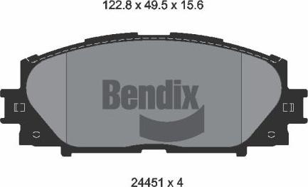 BENDIX Braking BPD2150 - Kit de plaquettes de frein, frein à disque cwaw.fr