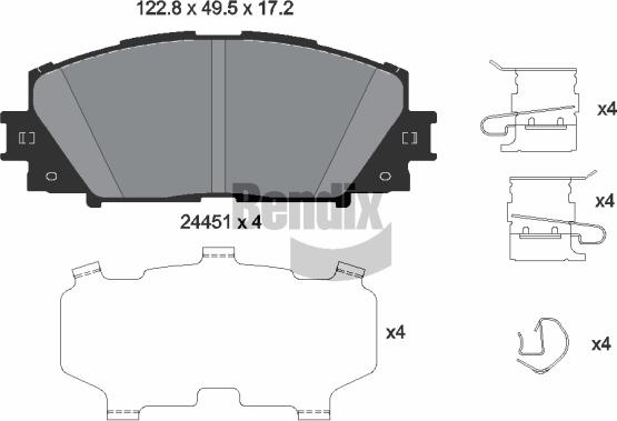 BENDIX Braking BPD2151 - Kit de plaquettes de frein, frein à disque cwaw.fr