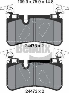 BENDIX Braking BPD2157 - Kit de plaquettes de frein, frein à disque cwaw.fr