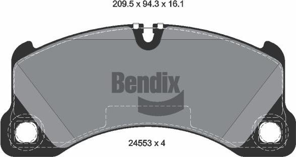 BENDIX Braking BPD2169 - Kit de plaquettes de frein, frein à disque cwaw.fr