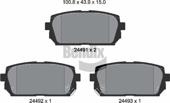 BENDIX Braking BPD2161 - Kit de plaquettes de frein, frein à disque cwaw.fr