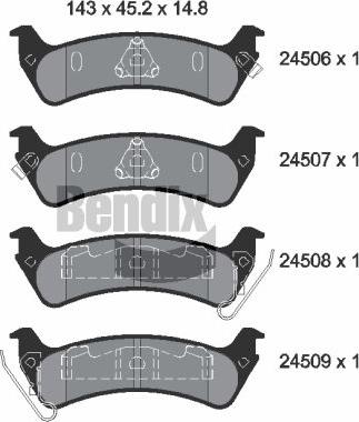 BENDIX Braking BPD2162 - Kit de plaquettes de frein, frein à disque cwaw.fr