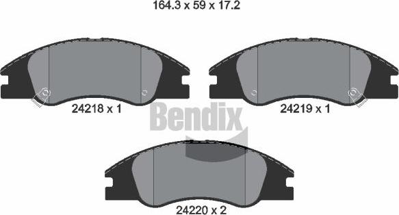 BENDIX Braking BPD2106 - Kit de plaquettes de frein, frein à disque cwaw.fr