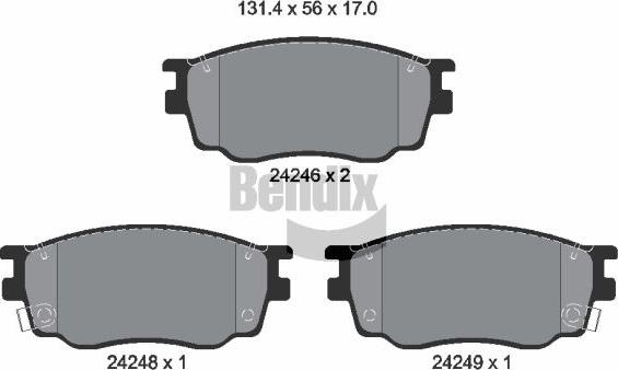 BENDIX Braking BPD2113 - Kit de plaquettes de frein, frein à disque cwaw.fr