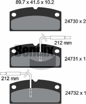 BENDIX Braking BPD2189 - Kit de plaquettes de frein, frein à disque cwaw.fr