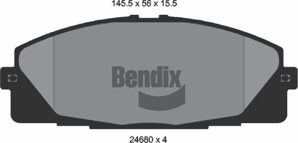 BENDIX Braking BPD2184 - Kit de plaquettes de frein, frein à disque cwaw.fr