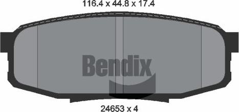 BENDIX Braking BPD2181 - Kit de plaquettes de frein, frein à disque cwaw.fr