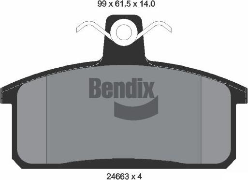 BENDIX Braking BPD2183 - Kit de plaquettes de frein, frein à disque cwaw.fr