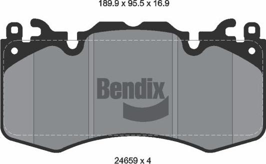 BENDIX Braking BPD2182 - Kit de plaquettes de frein, frein à disque cwaw.fr