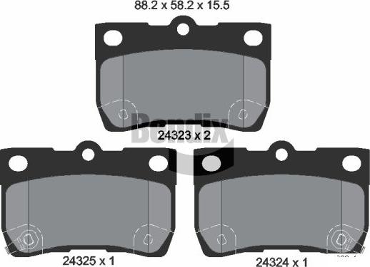 BENDIX Braking BPD2128 - Kit de plaquettes de frein, frein à disque cwaw.fr