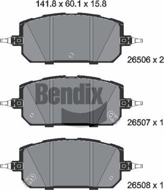 BENDIX Braking BPD2391 - Kit de plaquettes de frein, frein à disque cwaw.fr