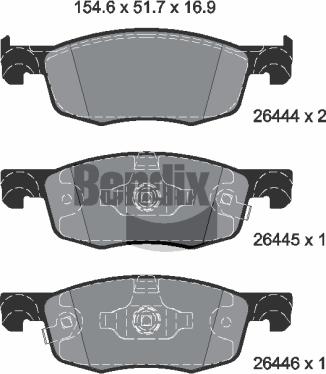 BENDIX Braking BPD2369 - Kit de plaquettes de frein, frein à disque cwaw.fr