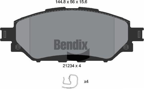 BENDIX Braking BPD2306 - Kit de plaquettes de frein, frein à disque cwaw.fr