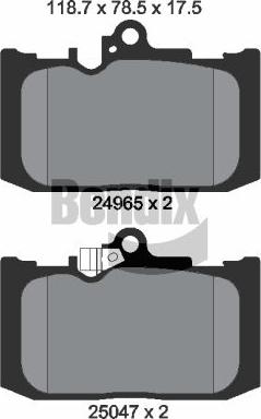 BENDIX Braking BPD2302 - Kit de plaquettes de frein, frein à disque cwaw.fr