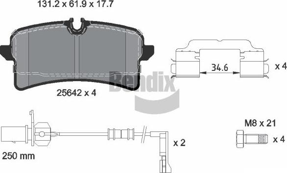 BENDIX Braking BPD2307 - Kit de plaquettes de frein, frein à disque cwaw.fr