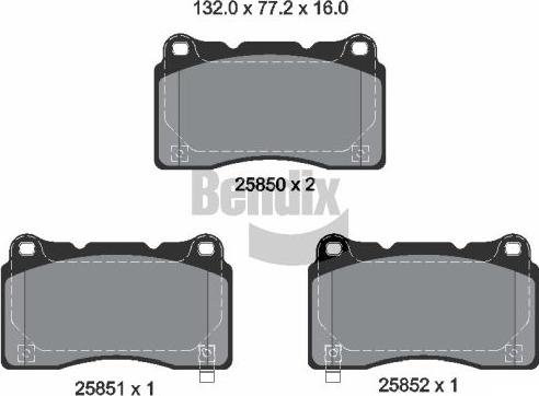 BENDIX Braking BPD2315 - Kit de plaquettes de frein, frein à disque cwaw.fr