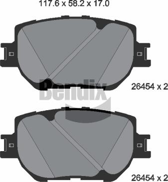 BENDIX Braking BPD2380 - Kit de plaquettes de frein, frein à disque cwaw.fr