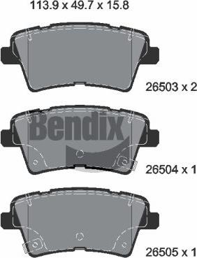 BENDIX Braking BPD2388 - Kit de plaquettes de frein, frein à disque cwaw.fr