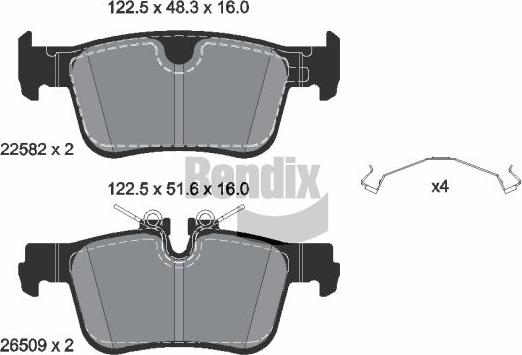 BENDIX Braking BPD2387 - Kit de plaquettes de frein, frein à disque cwaw.fr