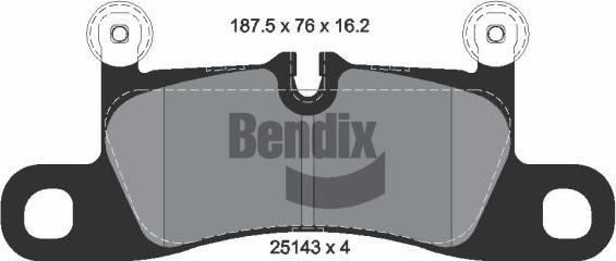 BENDIX Braking BPD2321 - Kit de plaquettes de frein, frein à disque cwaw.fr