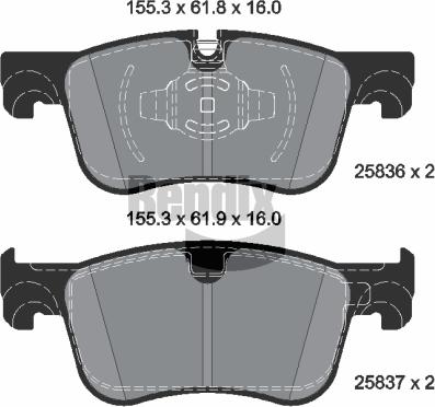 BENDIX Braking BPD2374 - Kit de plaquettes de frein, frein à disque cwaw.fr