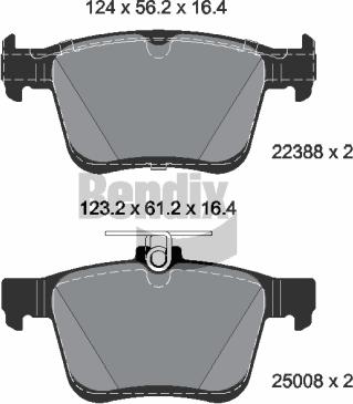 BENDIX Braking BPD2370 - Kit de plaquettes de frein, frein à disque cwaw.fr