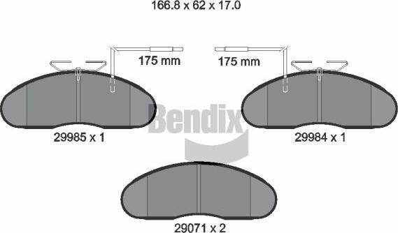 BENDIX Braking BPD2297 - Kit de plaquettes de frein, frein à disque cwaw.fr